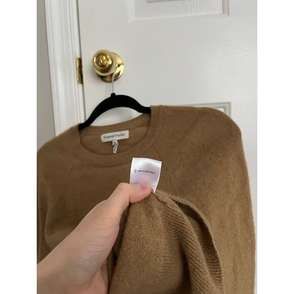 Weekend Stories Revolve 100% Recycled Cashmere Camel Brown Sweater - Picture 5 of 6